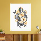 Snake and yellow roses leinwanddruck (Insitu (Wohnzimmer))