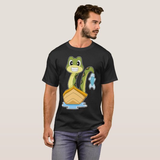 Snake Angler Fish Fishing T-Shirt (Vorne ganz)