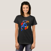 Snake Animal Blume Blue Viper Python Worm Wild Fo T-Shirt (Vorne ganz)