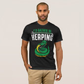 "Snake Animal Zoologist Beruf Herpetology" T-Shirt (Vorne ganz)