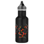 Snake Art Black Red Edelstahlflasche (Rechts)