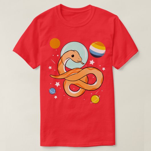 Snake Astronaut Aroace Pride T-Shirt (Design vorne)