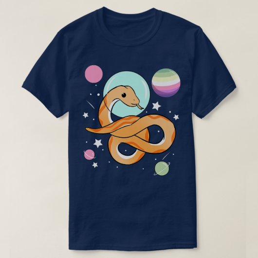 Snake Astronaut Genderfae Pride T-Shirt (Design vorne)