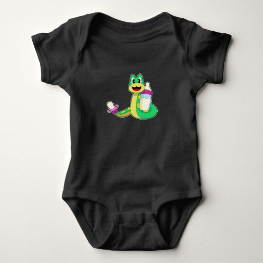 Snake Baby Flasche Schnuller Strampler (Vorderseite)