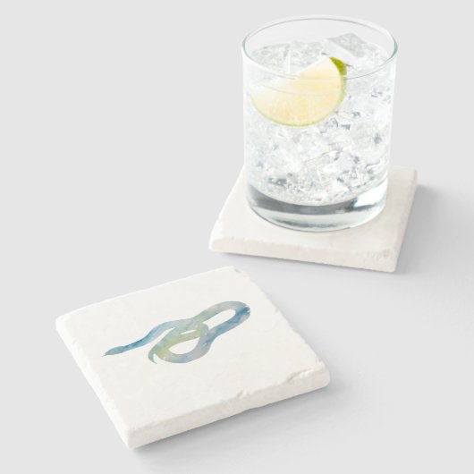 Snake Beach Marble Stone Untersetzer (Seitenansicht)