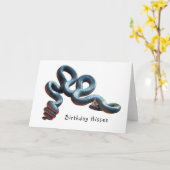 Snake Birthday Card Karte (Gelbe Blume)