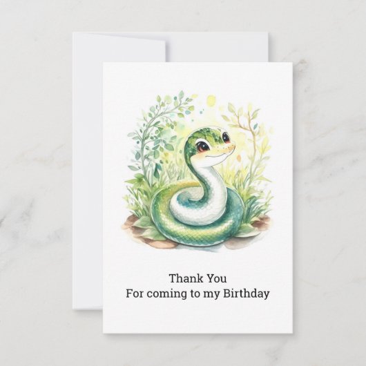 Snake Birthday Dankeskarte (Vorderseite)