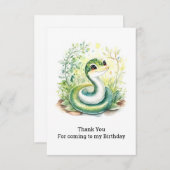 Snake Birthday Dankeskarte (Vorne/Hinten)