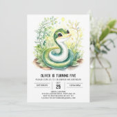 Snake Birthday Einladung (Stehend Vorderseite)