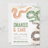 Snake Birthday Einladungen (Vorderseite)