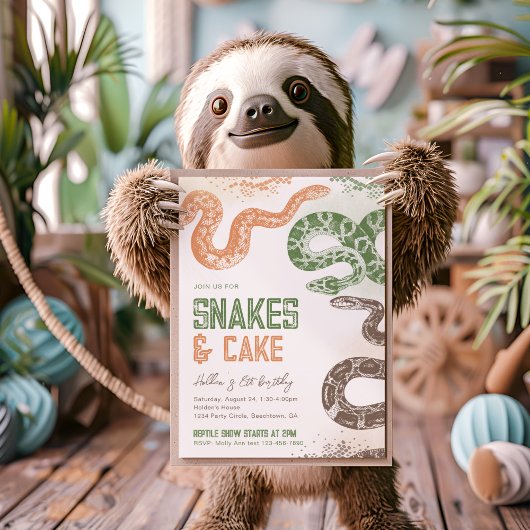 Snake Birthday Invitations Einladung