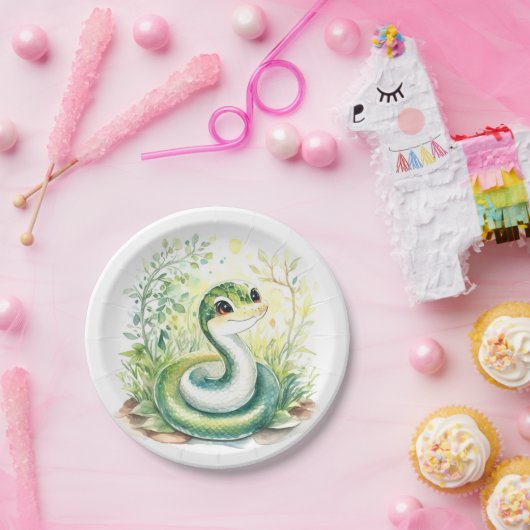 Snake Birthday Pappteller (Party)