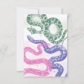 Snake Birthday Party Danke Karten (Rückseite)