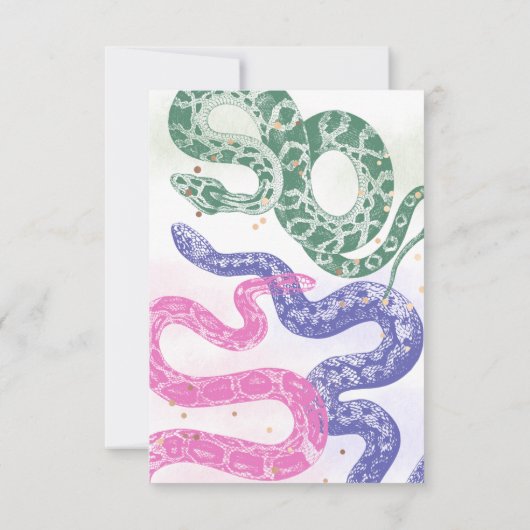 Snake Birthday Party Danke Karten (Rückseite)