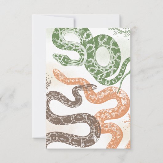 Snake Birthday Party Danke Karten (Rückseite)