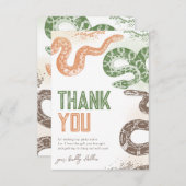 Snake Birthday Party Danke Karten (Vorne/Hinten)