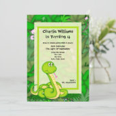 Snake Birthday Party Einladung (Stehend Vorderseite)