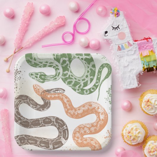 Snake Birthday Party Plates Pappteller (Party)