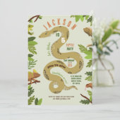 Snake Birthday Party Reptiles Jungle Einladung (Stehend Vorderseite)