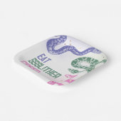 Snake Birthday Party Teller (Gewinkelt)