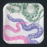 Snake Birthday Party Teller<br><div class="desc">Schlange Geburtstagsparty Teller. Bereit,  von dir personalisiert zu sein!</div>