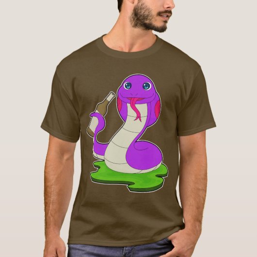 Snake Bottle Beer T-Shirt (Vorderseite)