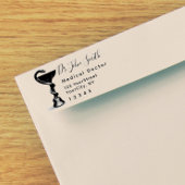 Snake Bowl Hygieia Script Medizinische Rücksendead Permastempel