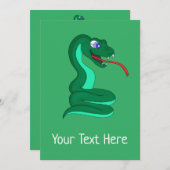 Snake Card Feiertagskarte (Vorne/Hinten)