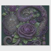 Snake Celtic Knot Lila Geschenkpapier (Flach)