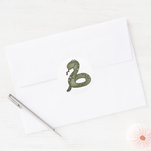 Snake Charmed Runder Aufkleber (Umschlag)