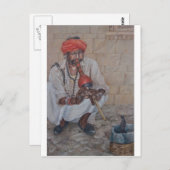 Snake Charmer, Jaipuir Postkarte (Vorne/Hinten)