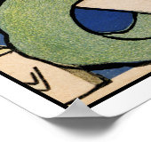 Snake Charmer - Jugendstil Vintage Kunst Poster (Ecke)