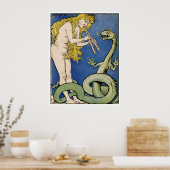 Snake Charmer - Jugendstil Vintage Kunst Poster (Küche)