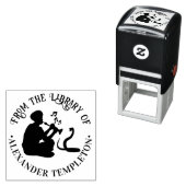 Snake Charmer und Cobra Round Library Name Permastempel (Beispiel)