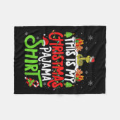 Snake Christmas Pajama Shirt Snake Lover  Fleecedecke (Vorderseite (Horizontal))