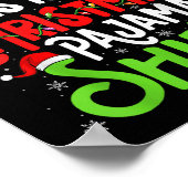 Snake Christmas Pajama Shirt Snake Lover Poster (Ecke)