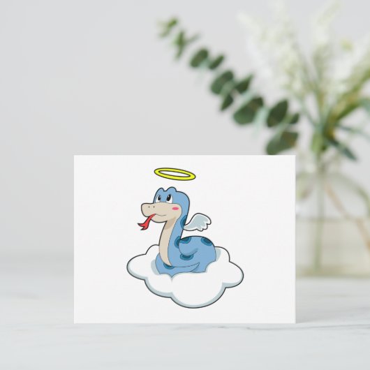 Snake Cloud Angel Postkarte (Stehend Vorderseite)