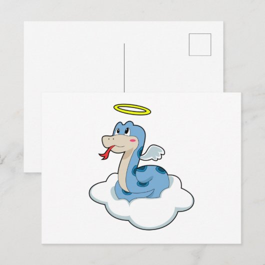 Snake Cloud Angel Postkarte (Vorne/Hinten)