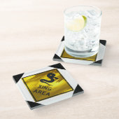 Snake Crossing Glass Untersetzer (Schrägansicht)