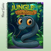 Snake Cute reptile Jungle Welcome Serpent Design🐍 Notizblock