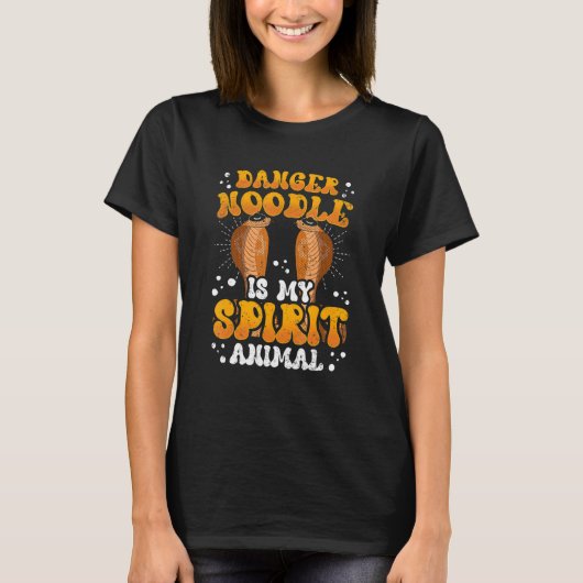 Snake Danger Noodle Is My Spirit Animal T-Shirt (Vorderseite)