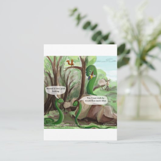 Snake Dental Issues Funny Postkarte (Stehend Vorderseite)