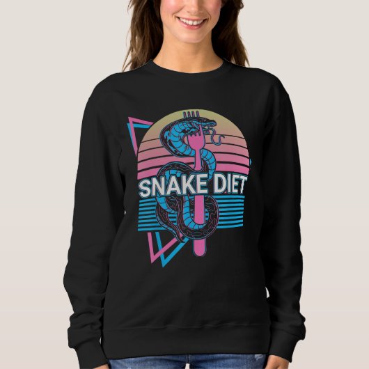 Snake Diet Snake Lover Retro Sweatshirt (Vorderseite)