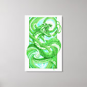 Snake Dotwork Hebi Leinwanddruck (Vorderseite)