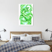 Snake Dotwork Hebi Leinwanddruck (Insitu (Schlafzimmer))