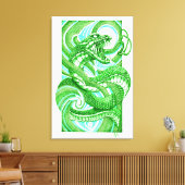 Snake Dotwork Hebi Leinwanddruck (Insitu (Wohnzimmer))