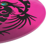 SNAKE DRAGON, Black, Pink Fuchsia Lila Amethyst Schneidebrett (Ecke)