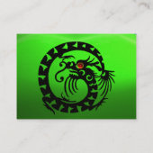 SNAKE DRAGON EMERALD grün schwarz rosa Visitenkarte (Rückseite)