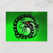 SNAKE DRAGON EMERALD, Schönheit, Salon, Wellness-C Visitenkarte (Rückseite)