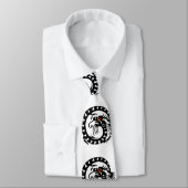SNAKE DRAGON RUBY, black and white red Krawatte (Gebunden)